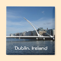 Bridge Over Dublin Ireland River Magnet