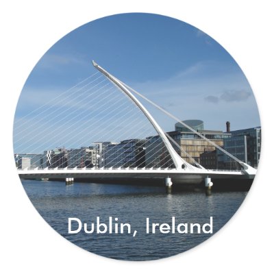 Bridge Over Dublin Ireland River Sticker by DigitalDreambuilder