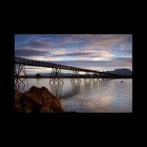 Bridge over Lake Trawsfynydd. Poster by cARTerART posters