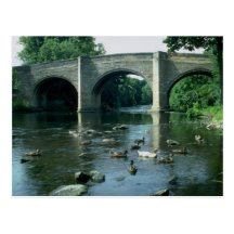 Bridge over the River Goyt, Baslow, U.K. Post Card