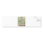 Bridge Over Water Lilies Pond - Claude Monet Bumper Stickers
