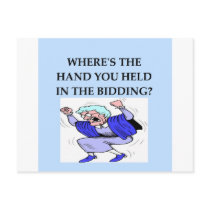 bridge player joke postcards