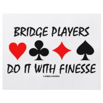 Bridge Players Do It With Finesse (Bridge Humor) Full Color Flyer