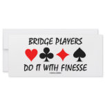 Bridge Players Do It With Finesse (Bridge Humor) Full Color Rack Card