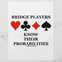 Bridge Players Know Their Probabilities Personalized Flyer