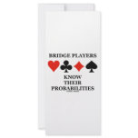 Bridge Players Know Their Probabilities Customized Rack Card