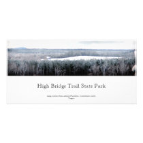 bridge snow customized photo card