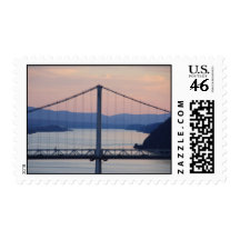 Bridge Sunset Postage Stamp