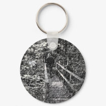 Bridge Through The Forest Keychain by armaiti Bridge Through The Forest Keychain