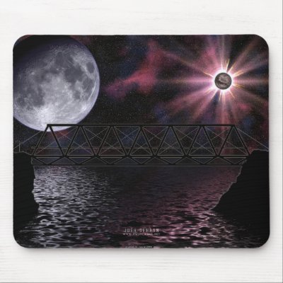 Bridge To Be Crossed Mouse Pad by 3dartwork