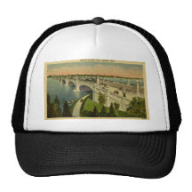 Bridge to Belle Isle Detroit, Michigan, Vintage Trucker Hat