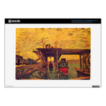Bridge under construction by Alfred Sisley Samsung Chromebook Decal