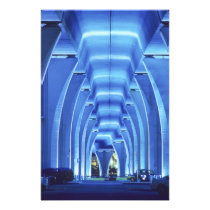 Bridge, underneath lighting, Port of Miami,