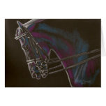 Bridle on Black Greeting Card