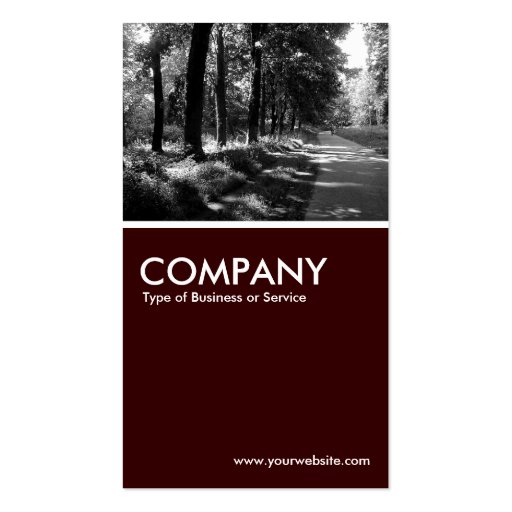 Bridle Path - Dark Brown Business Card Templates (front side)