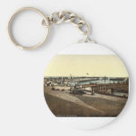 Bridlington, the harbor, Yorkshire, England rare P Keychain