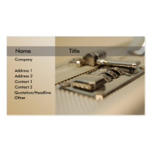briefcase lock business card