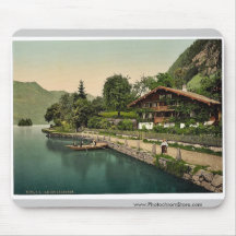 Brienz Lake, chalet on the lake, Bernese Oberland, Mousepads