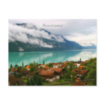Brienz Switzerland & bluish green lake Brienzersee