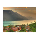 Brienz Switzerland & Lake Brienzersee & Swiss Alps Post Card
