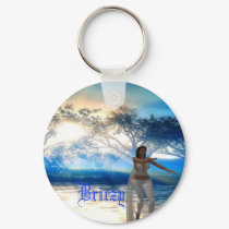 Briezy Blue Fantasy Keychain