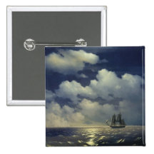 Brig Mercury after the Victory over Turkish Ships Pinback Buttons