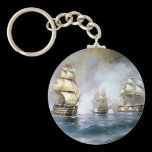 Brig Mercury Attacked by Two Turkish Ships keychains