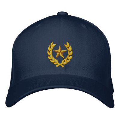 Brigadier General Baseball Cap by SpacetimeSix. A simple design with a star inside a laurel wreath.