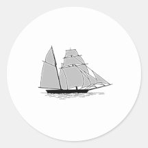 Brigantine Logo Round Sticker