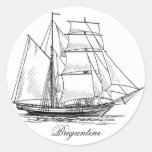 Brigantine Round Stickers