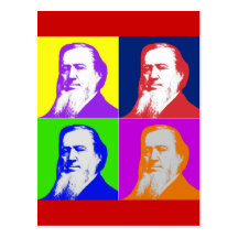 Brigham Young Pop Art Post Card