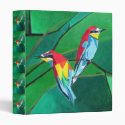 Brighly Colored European Bee-eaters Binder