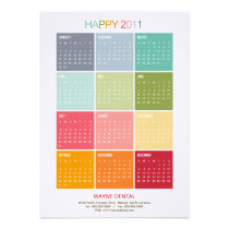Bright 2011 Business Calendar Cards - Pastel - invitations