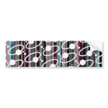 Bright 60s Retro Stribes & Orbits Bumper Sticker