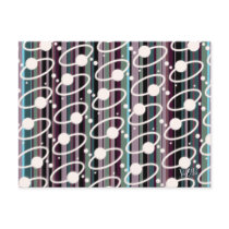 Bright 60s Retro Stribes & Orbits Postcard