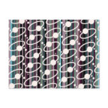 Bright 60s Retro Stribes &amp; Orbits Postcard