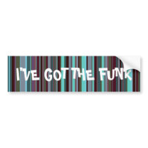 Bright 60s Retro Stripes Bumper Stickers