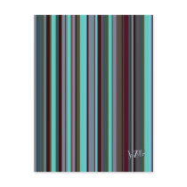Bright 60s Retro Stripes postcards