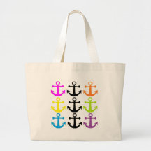 Bright Anchors Canvas Bags