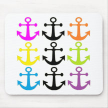 Bright Anchors Mouse Pads