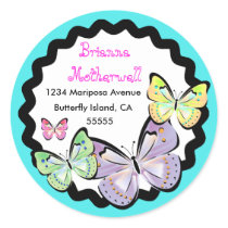 Bright and Beautiful Butterfly Address Label. stickers