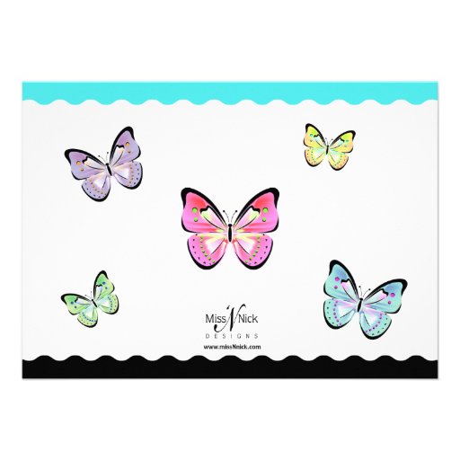 Bright and Beautiful Butterfly Invitation