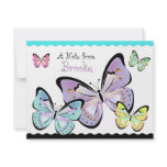 Bright and Beautiful Butterfly Note Card Custom Announcement
