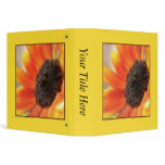 Bright and bold sunflower 3 ring binder
