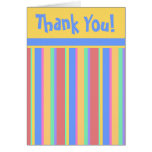 Bright and Cheerful Retro Striped Thank You Cards