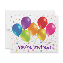 Bright and Cheery Birthday Invitation by Victoria_Beatus Bright and Cheery Birthday Invitation