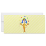 Bright and Colorful Cartoon Dog Juggling. Rack Cards