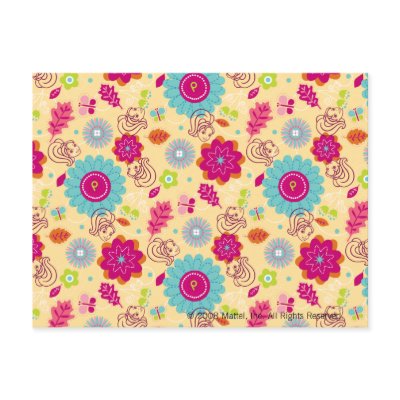 Bright and Colorful Floral Pattern Postcards by pollypocket