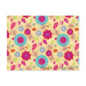Bright and Colorful Floral Pattern postcards by pollypocket Bright and Colorful Floral Pattern postcards