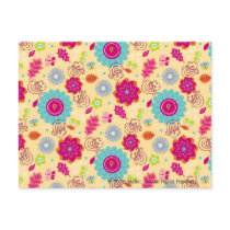 Bright and Colorful Floral Pattern postcards